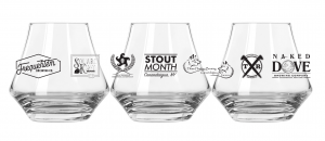 Arome Glassware with 6 brewery logos